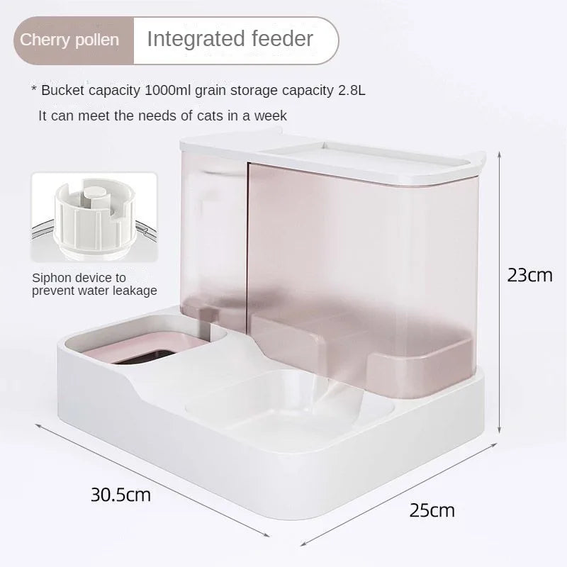 Integrated Pet Feeder with Double Bowl™