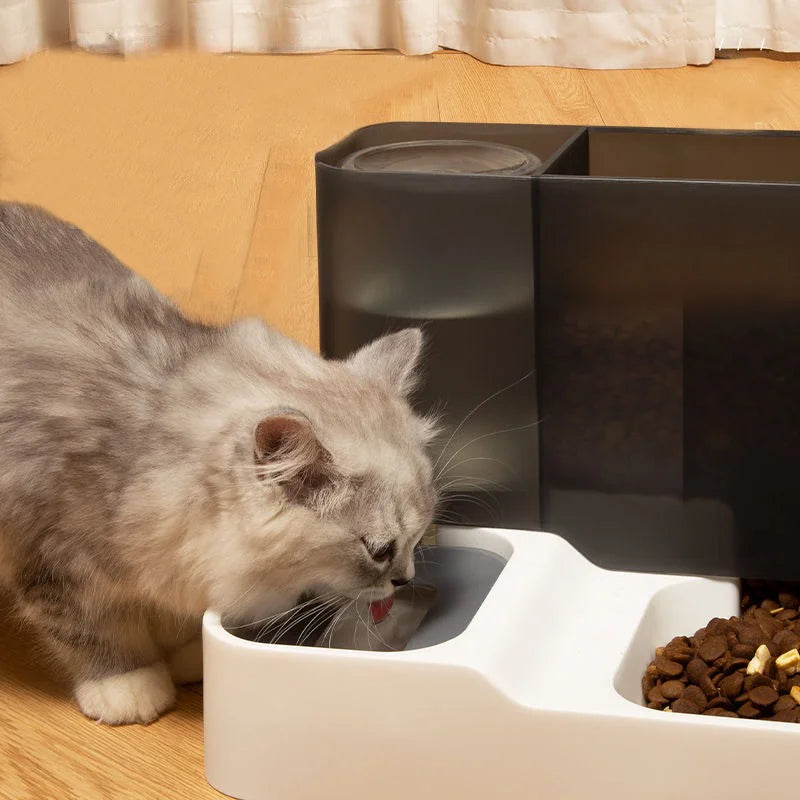 Integrated Pet Feeder with Double Bowl™