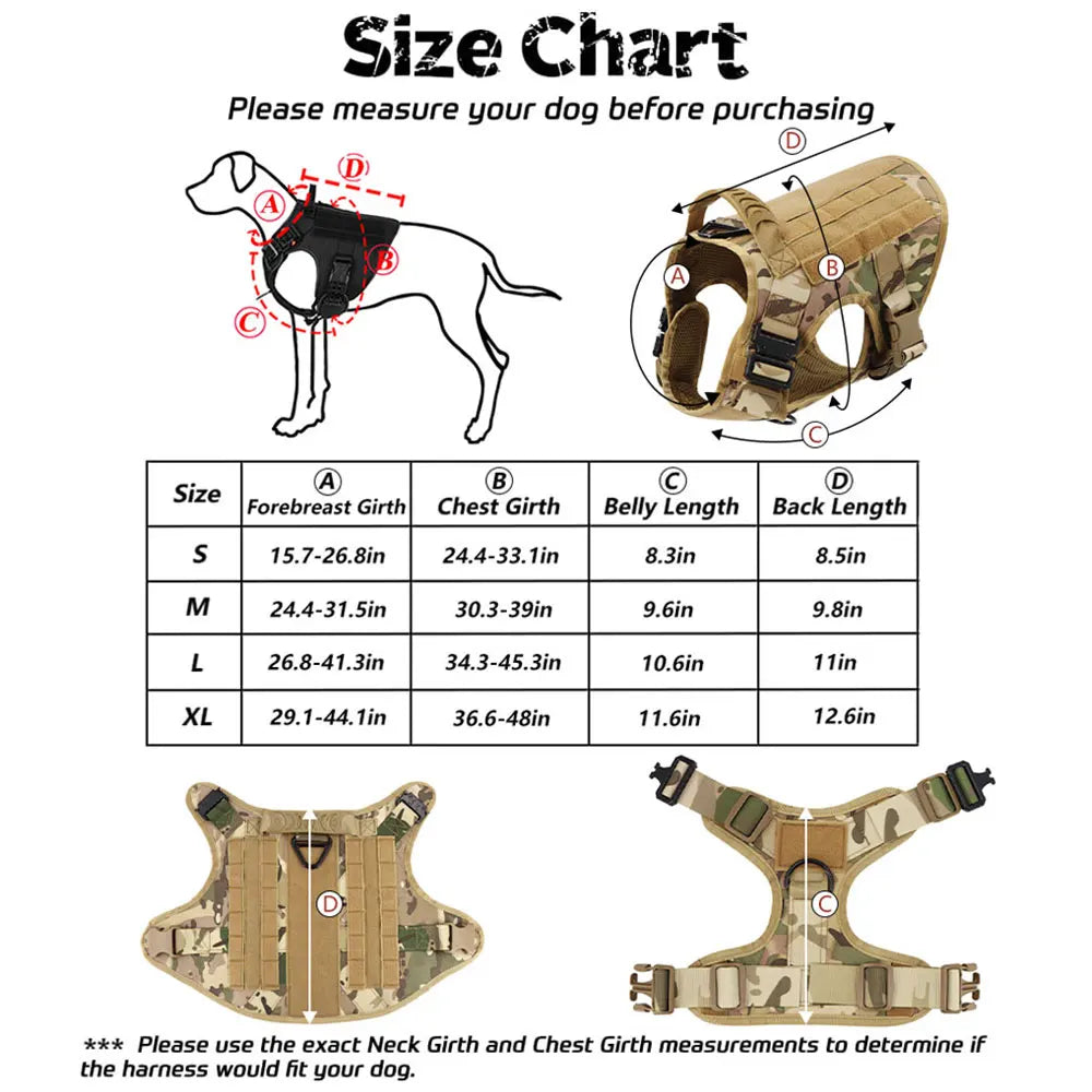 Tactical Dog Harness Set with Collar, Leash, and Accessory Pouches™