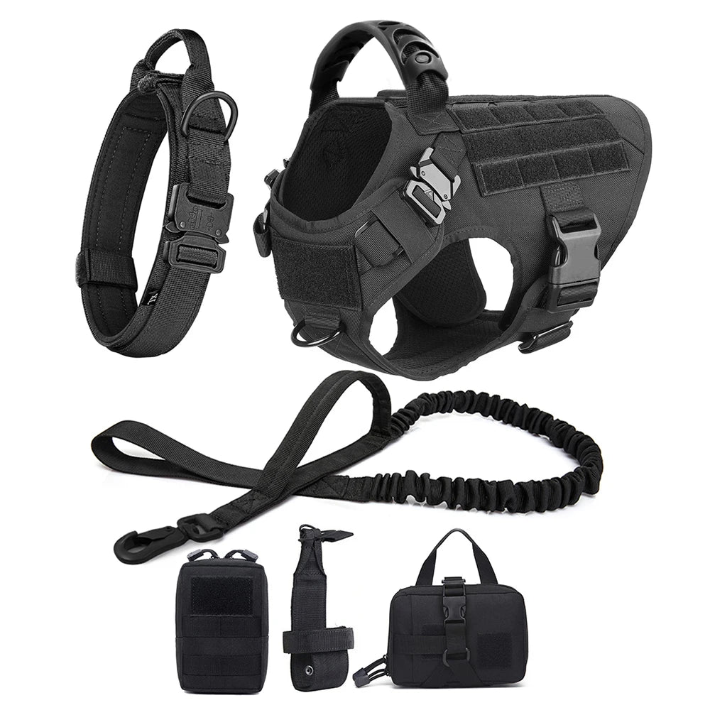 Tactical Dog Harness Set with Collar, Leash, and Accessory Pouches™