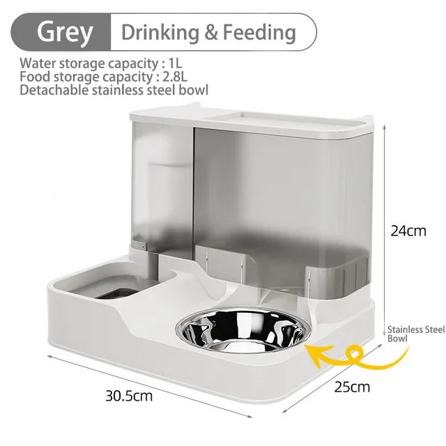 Integrated Pet Feeder with Double Bowl™