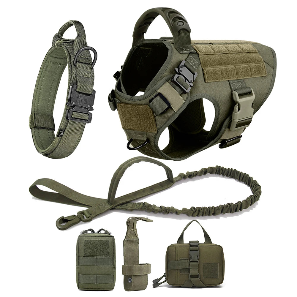 Tactical Dog Harness Set with Collar, Leash, and Accessory Pouches™