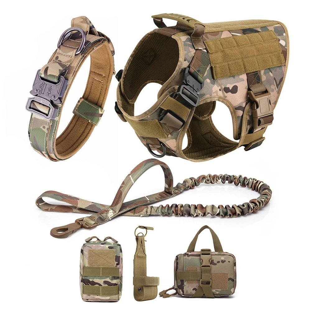 Tactical Dog Harness Set with Collar, Leash, and Accessory Pouches™