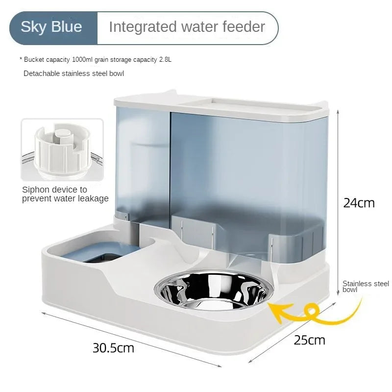 Integrated Pet Feeder with Double Bowl™