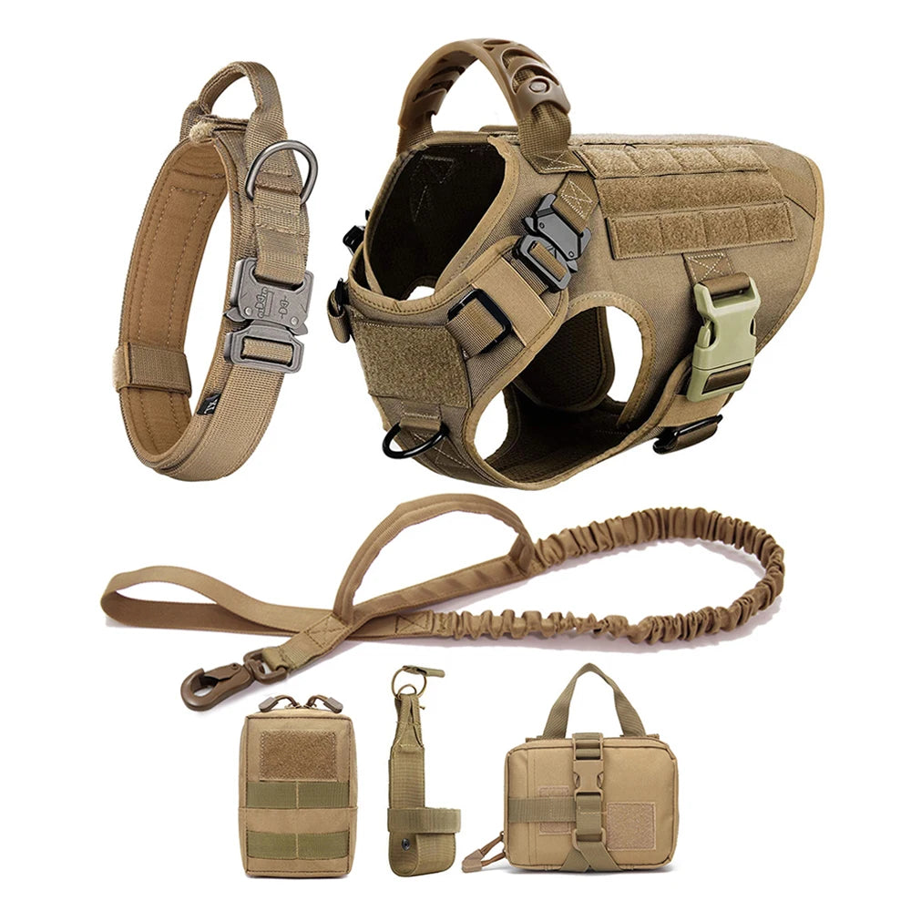 Tactical Dog Harness Set with Collar, Leash, and Accessory Pouches™